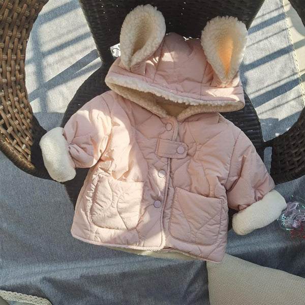 Winter Baby Girl Warm Hooded Cardigan Coat Wholesale Girls Clothes