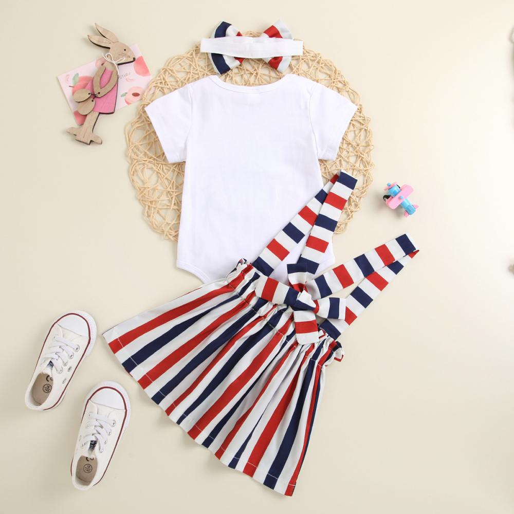 Summer Girls 0-5Y Forth Of July Sister Set Romper And Suspenders Skirt Buy Baby Clothes Wholesale