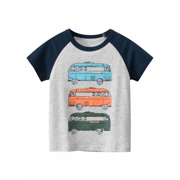 Summer New Car Printed Boy Baby Clothes Wholesale