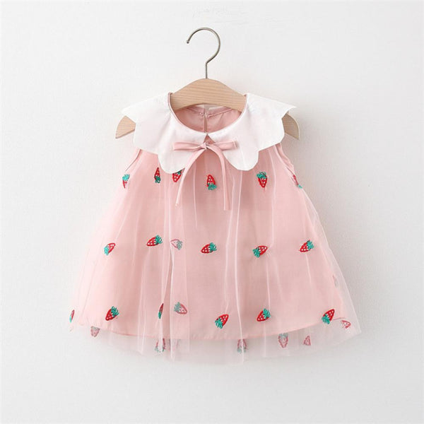 Girls Tulle Dress Strawberry Dress Baby Girl Clothes Wholesale