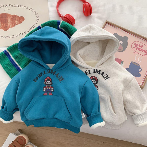 Children Autumn/Winter Brushed Hooded Sweater Wholesale Kids Clothes