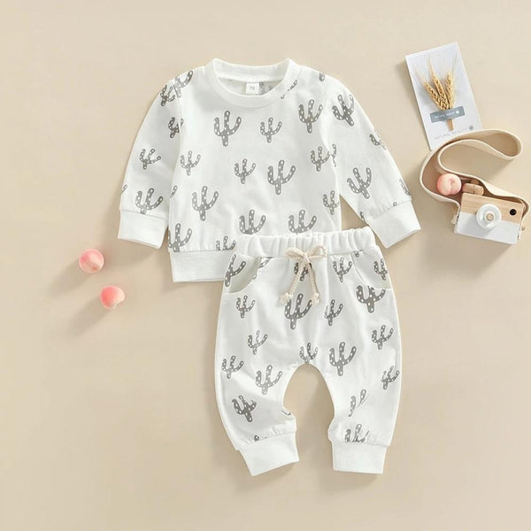 Unisex Autumn Cartoon Print Casual Suit Wholesale Baby Children Clothes