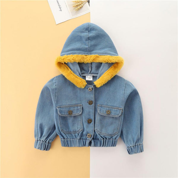 Toddler Girls Autumn Western-style Hooded Coat Wholesale Girls Clothes