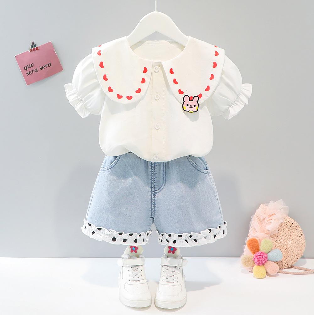 INS Trendy Baby Girls Summer Set Wholesale Baby Girl Clothes