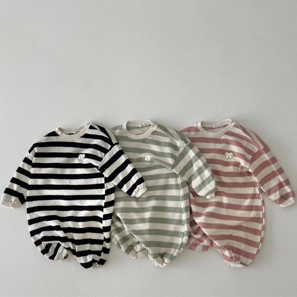 Autumn Boys and Girls Baby Cotton Striped Jumpsuit Wholesale Baby Clothes