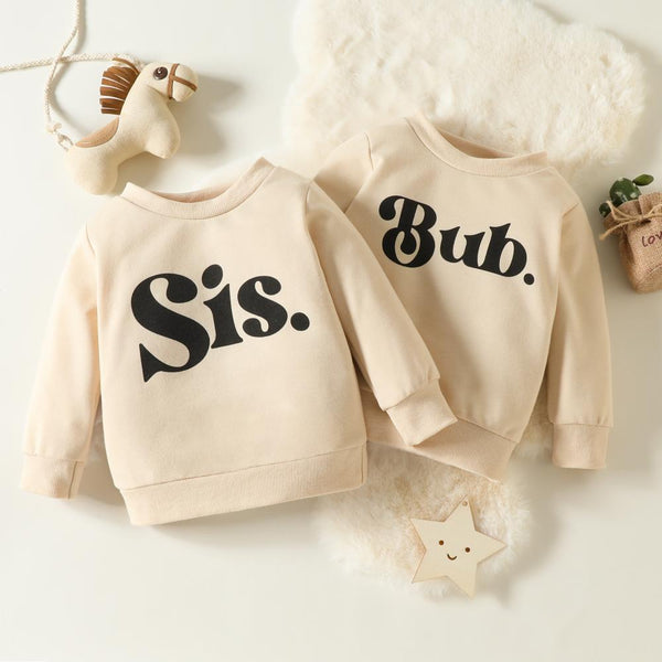 Autumn Baby Children Letter Print Sweater Wholesale Kids Clothes