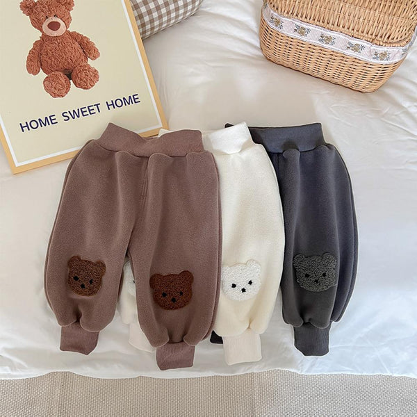 Baby Korean-style Warm Thicken Ankle Slacks Baby Bear Pants Wholesale Baby Clothes