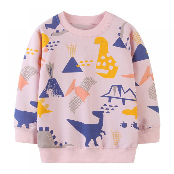 Autumn Toddler Girls Round Neck Printed Sweater Wholesale Girls Clothes