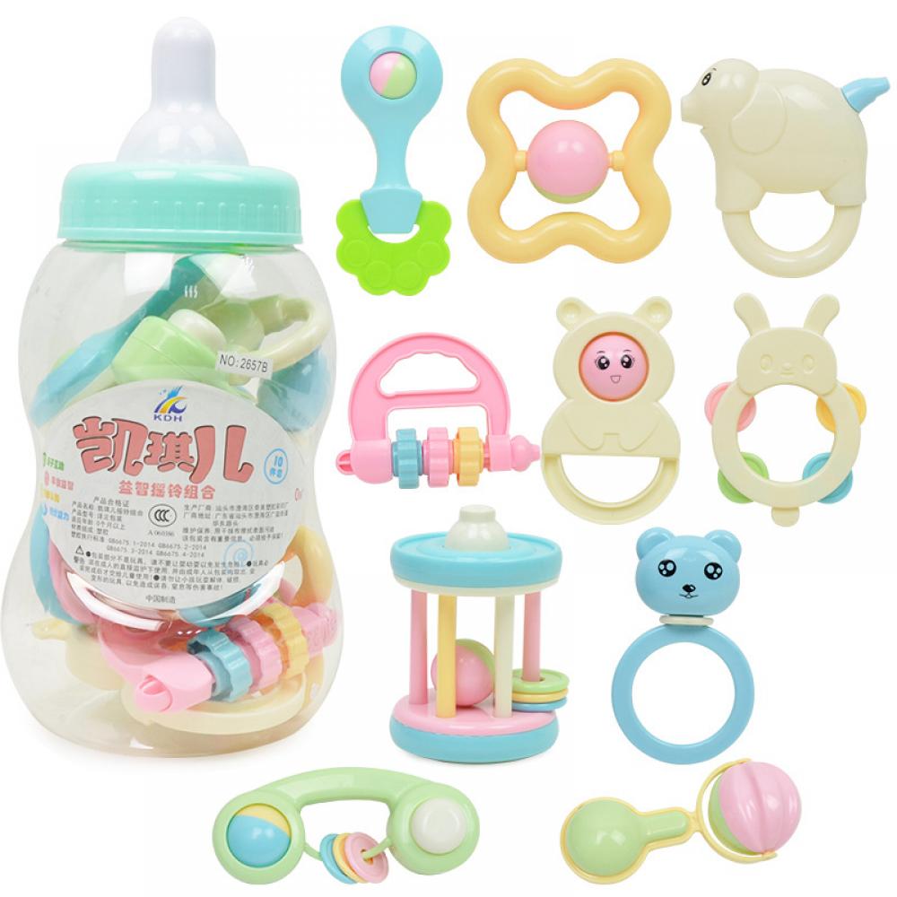 Newbaby Toys Rattle Set Milk Bottle Baby Teether  0-2 YearsOld  6 Pcs And10 Pcs Baby Toys Wholesale BabyToys Online