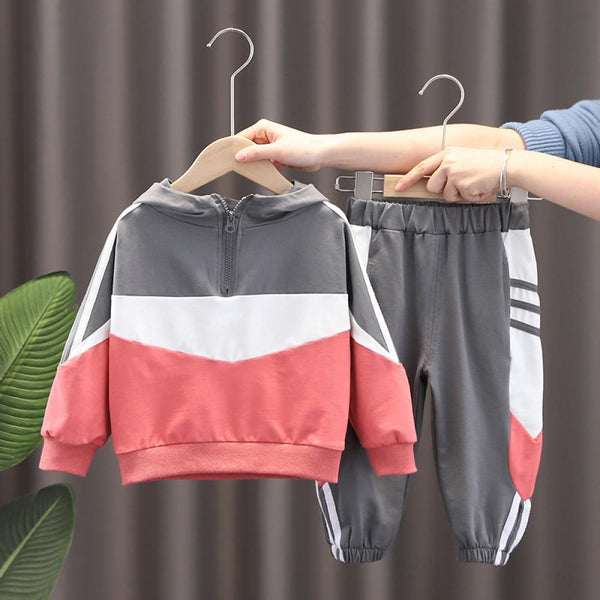 Boys Spring Autumn Hoodie Sports Top and Pants Set Boy Clothing Wholesale