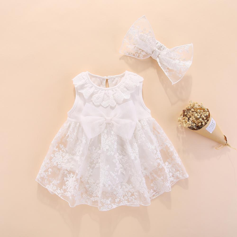 Baby Girls Summer Lace Birthday Party Princess Dress Baby Clothing Wholesale Distributors
