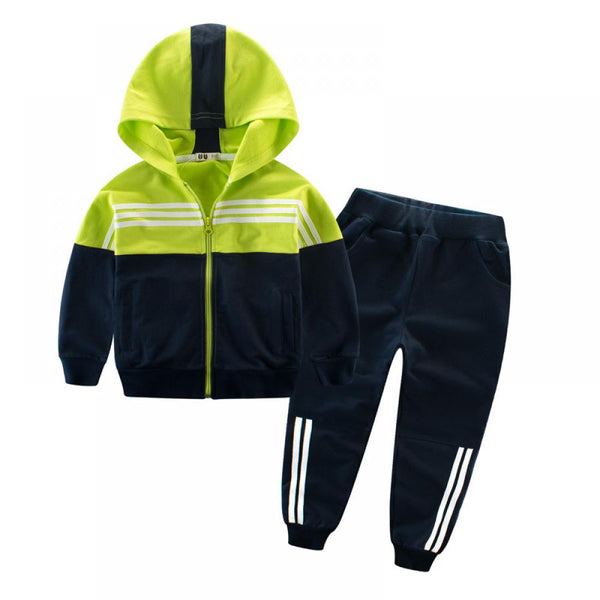 Boys Sports Set Autumn and Spring Hoodie Coat and Pants Set Baby Clothes Wholesale Bulk