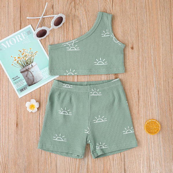 Summer Sun Pit Strips Two-piece Boys And Girls Clothing Baby Set Wholesale