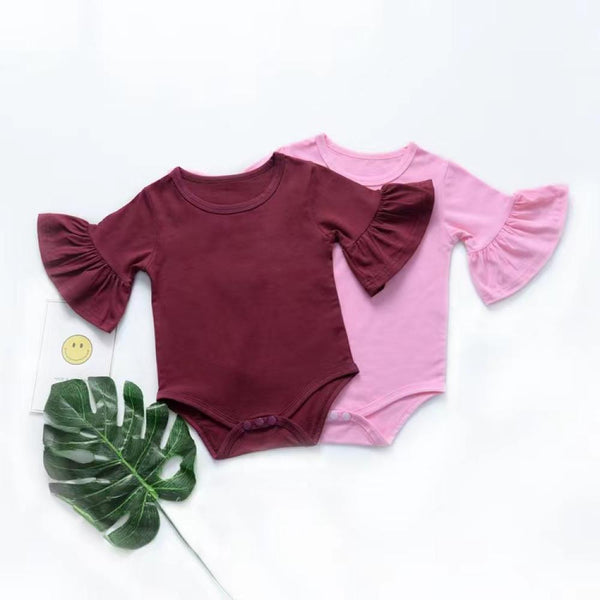 Unisex Baby Flared Sleeve Romper Wholesale