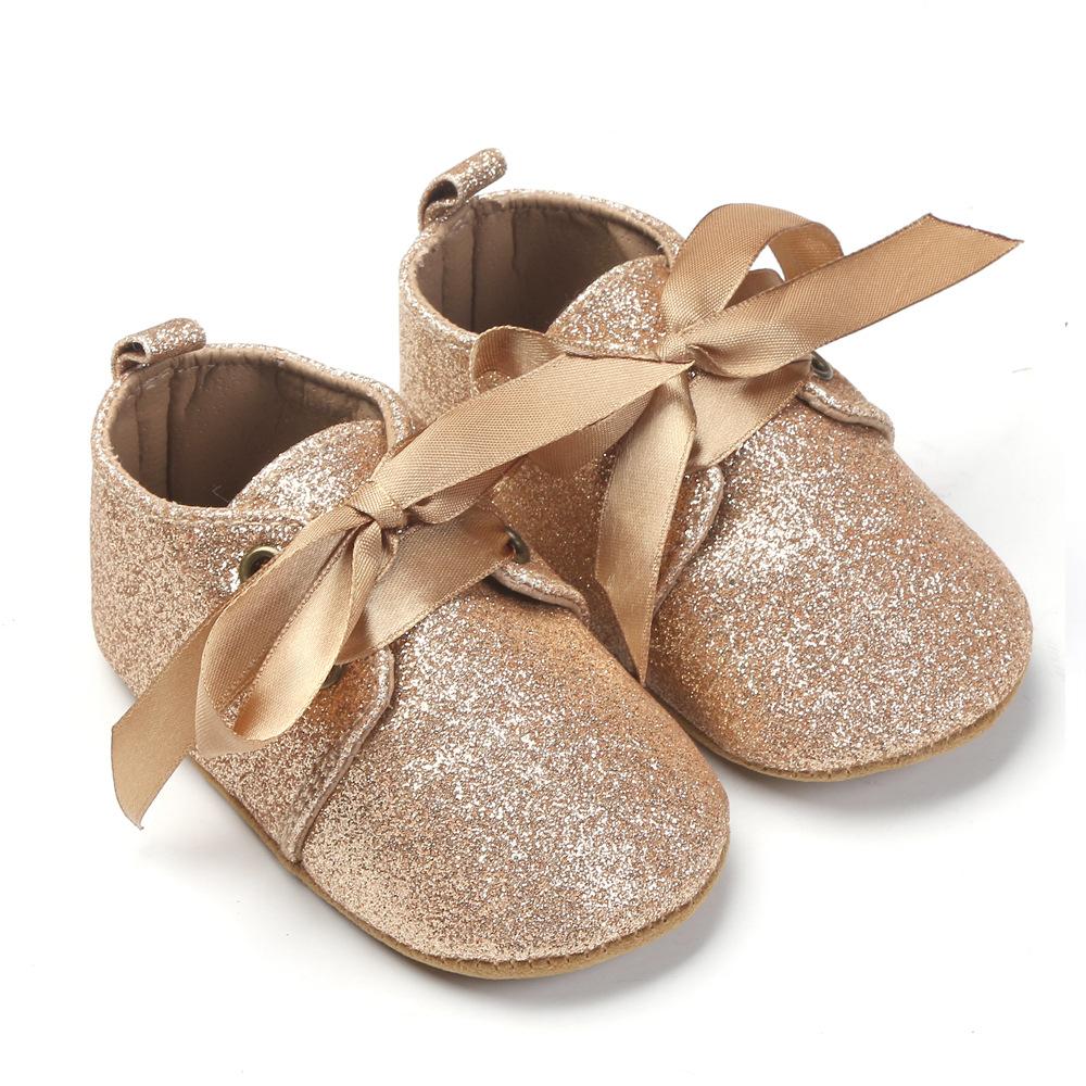 Newborn Baby Shoes Sparkly Soft Soled Baby Shoes 0-1Y Sequin Leopard Baby Shoes Wholesale