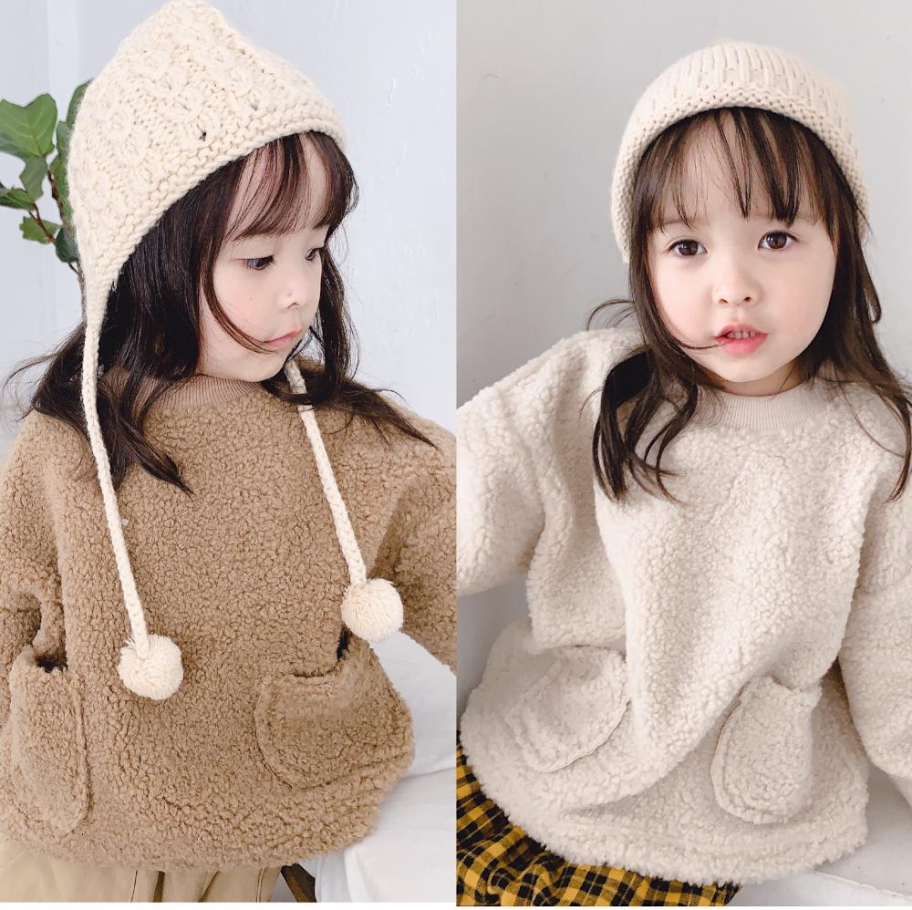 Toddler Girls Winter Brushed Warm Top Baby Girl Wholesale