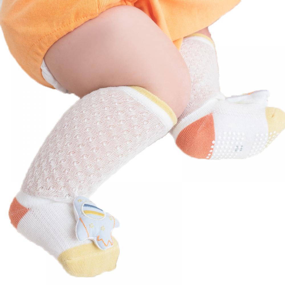 2PCS Total 2Pairs Baby Stockings Summer Baby Anti-Slip Socks Anti-Mosquito Socks Baby Mesh Cotton Socks Newborn Socks Wholesale Baby Clothes