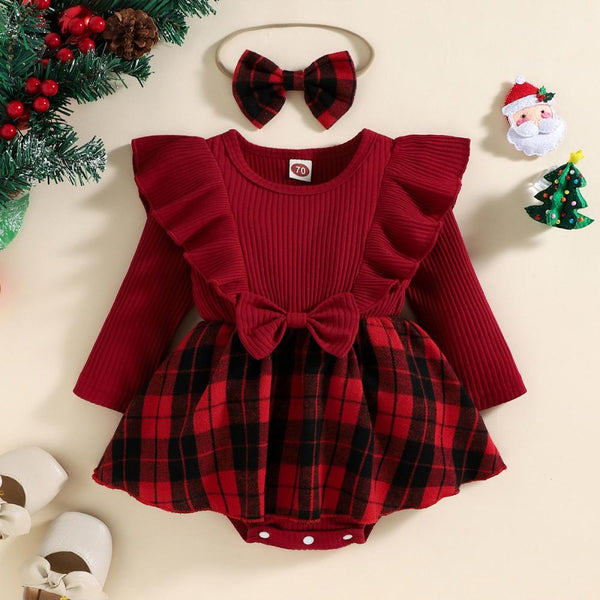 Baby Girl Red Pit Strip Romper Wholesale Girls Clothes