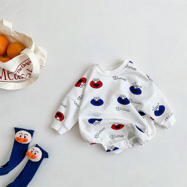 Spring And Autumn Baby Clothes Long Sleeve Triangle Bag Fart Clothes Cartoon Cotton Romper Wholesale