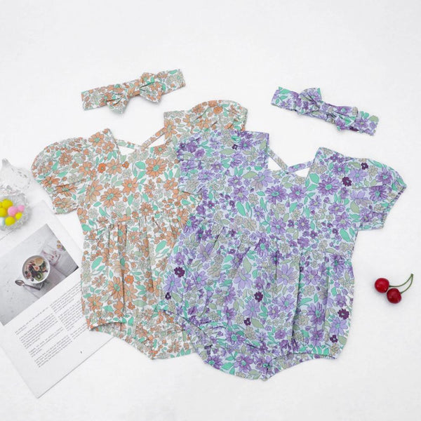 Newborn Baby Romper Flower Printed Floral Onesie Buy Baby Clothes Wholesale