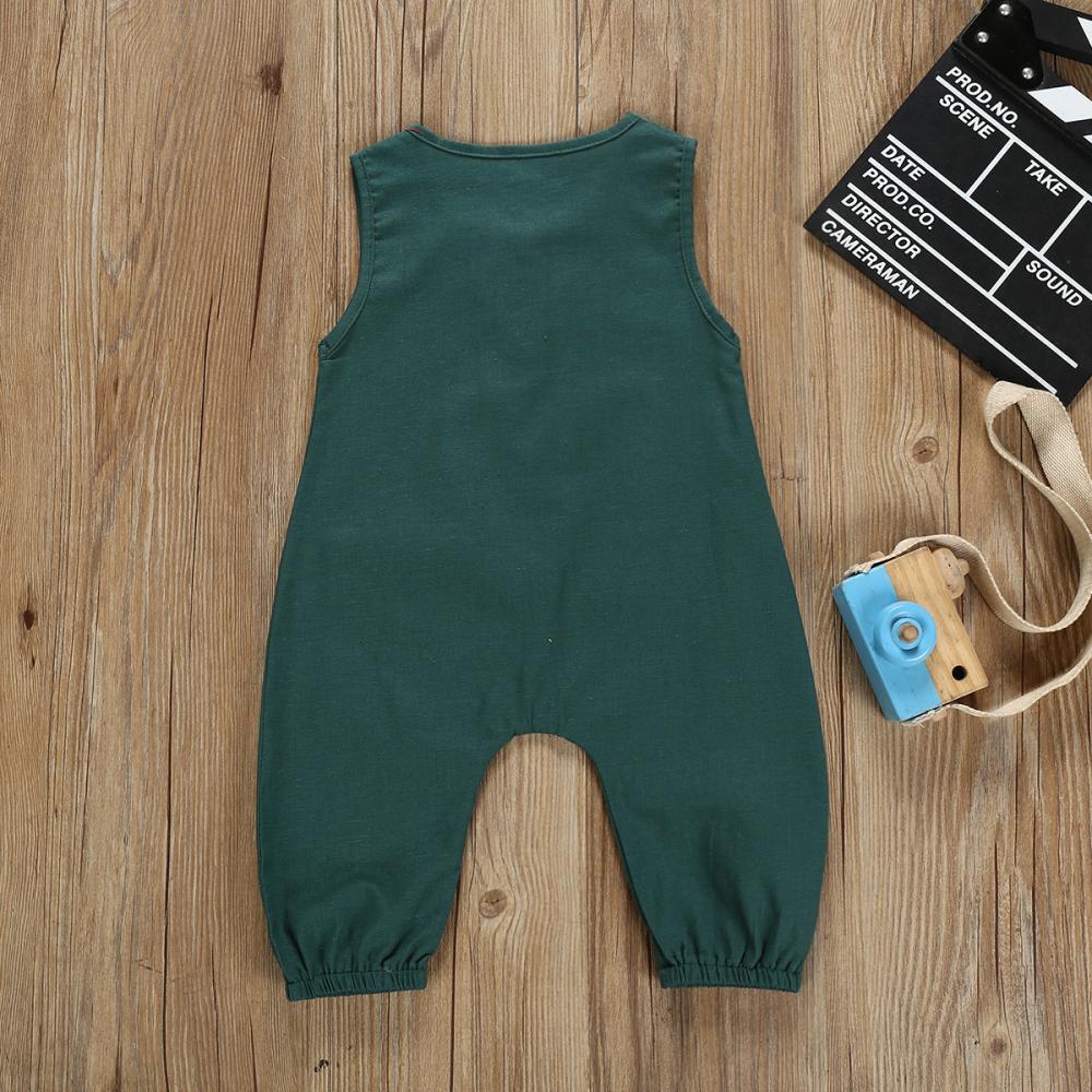 Baby Boy Jumpsuit Sleeveless Single-Breasted Jumpsuit Summer New Baby Boy Long-Legged Romper Wholesale Baby Clothes