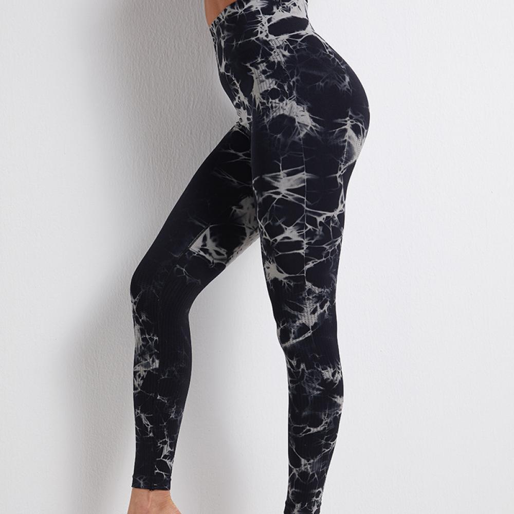 Women Sports Pants Tie Dye Yoga Fitness Gym Pants Wholesale Clothing