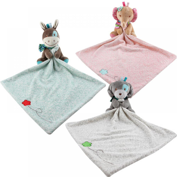 Cute Cartoon Animal Towel Baby Security blanket Wholesale Baby Bibs