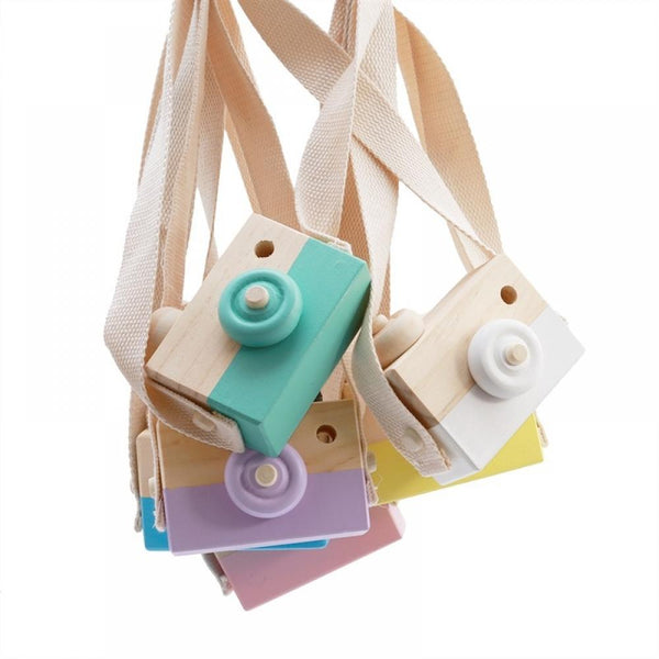 Simulation Wooden Camera Cute Children's Toy Handmade Camera Wholesale Baby Suppliers