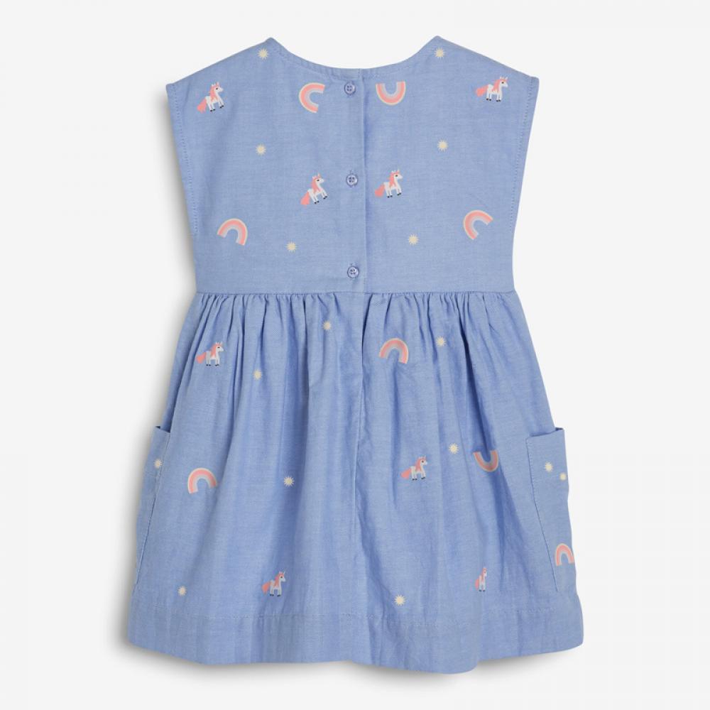 Toddler Baby Girl Princess Dresses Sleeveless Unicorn Rainbow Print Girls Dress Wholesale