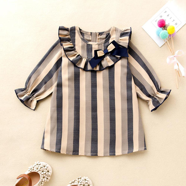 2022 Newborn Baby Girls Stripe Dress Wholesale Baby Clothes Usa
