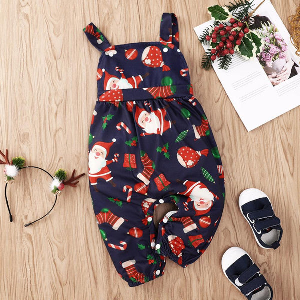 Multicolor Christmas Print Sling Baby Bodysuit Wholesale Baby Clothes