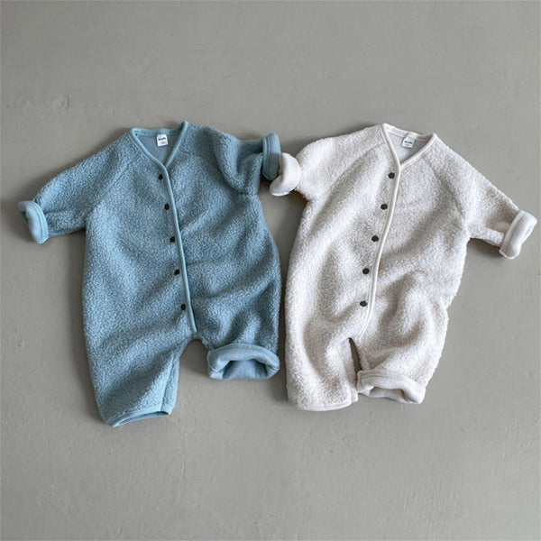 Winter/Autumn Unisex Baby Soft Warm Romper Wholesale Baby Clothes