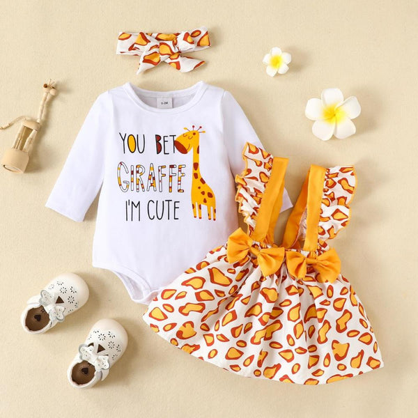 Autumn Baby Girls Cute Romper + Skirt Wholesale Girls Clothes