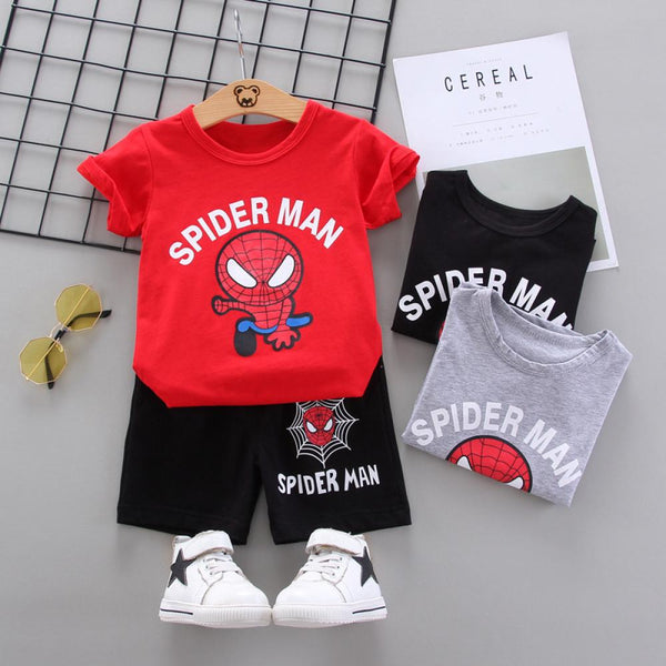 1~4T Summer Children's Clothing Baby Boy Striped T-shirt Short-sleeved Shorts Suit Wholesale Kids Clothes