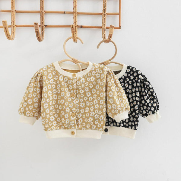 Girls Cardigan Baby Autumn And Winter Floral Jacket Wholesale Baby Girl Clothes