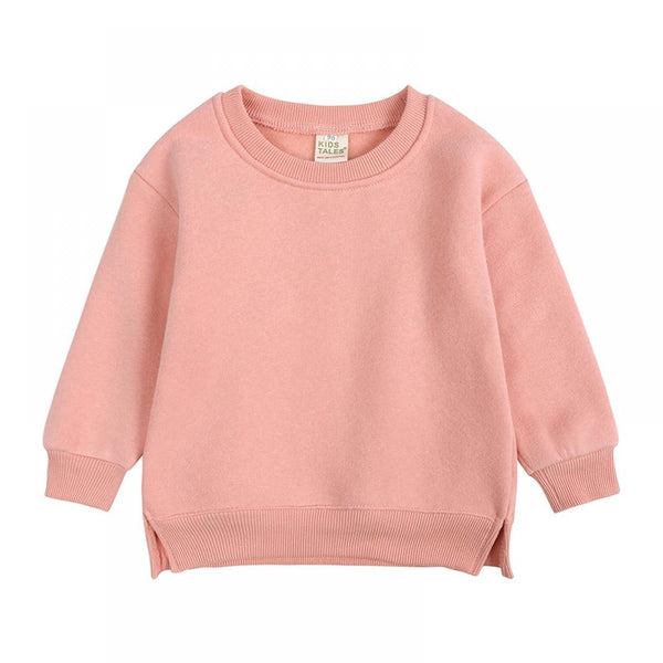 Children Pullover Pure Color Plus Fleece Hoodie Children Clothing Wholesale Usa