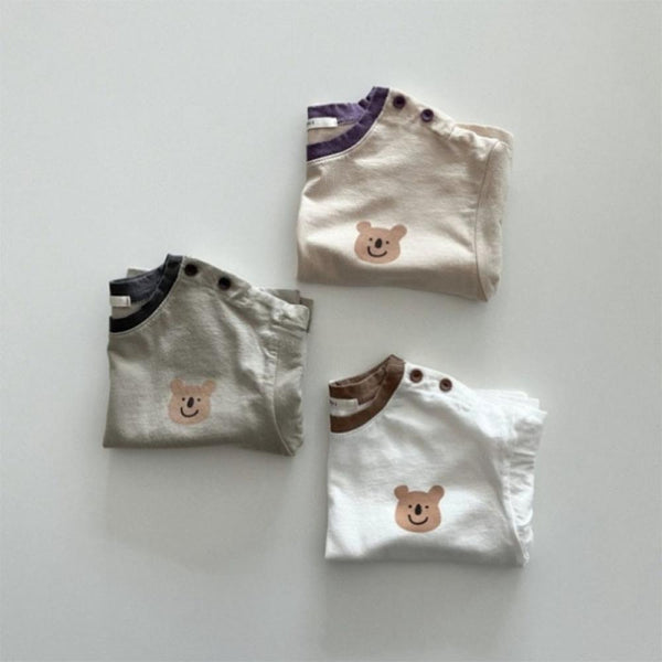 Baby Bear Cartoon Loose Long Sleeve Bottoming Shirt Wholesale Baby Clothes