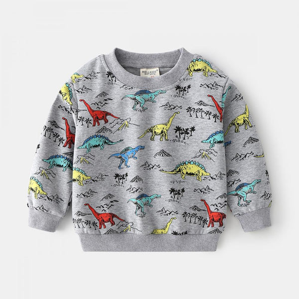 Autumn Boys Sweater Long Sleeve Animal Cartoon Pullover Sweater Wholesale Boy Clothing