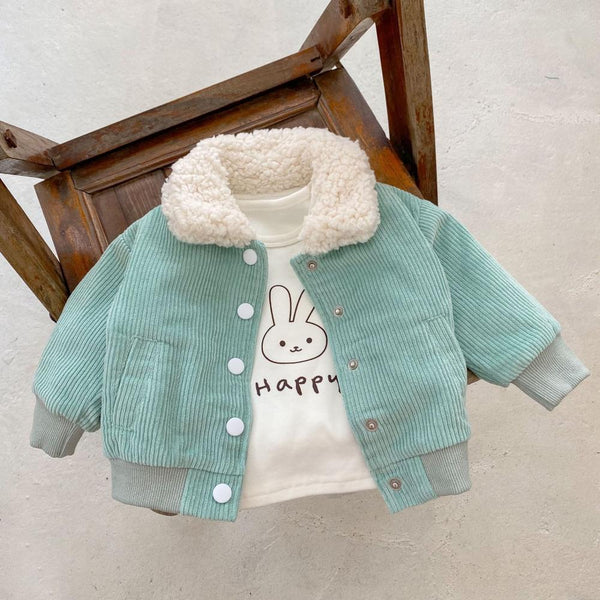 Autumn and Winter Baby Girls Corduroy Cardigan Coat Wholesale Girls Clothes