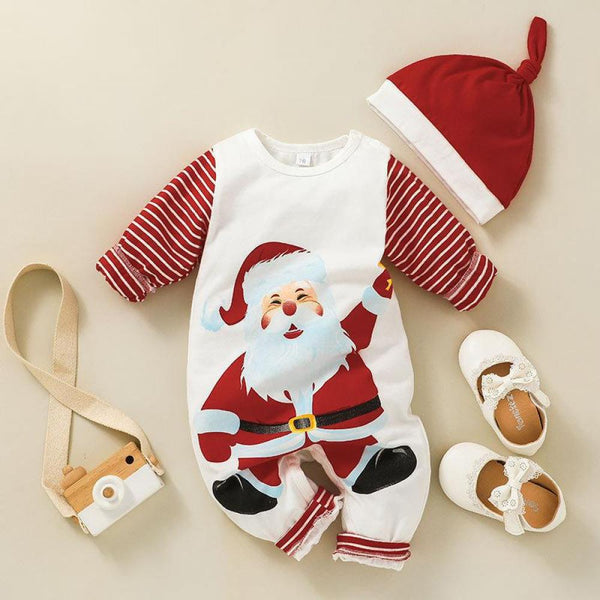 Autumn Unisex Baby Christmas Romper Wholesale Baby Clothes