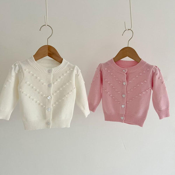 Autumn Girls Sweater Jacket Knit Cardigan Baby Clothes Wholesale