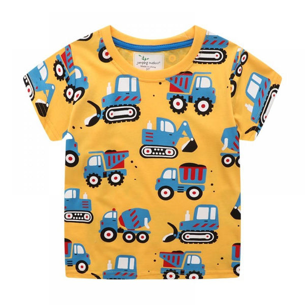 Boys Summer Car Printed Top Boy Clothes Wholesale