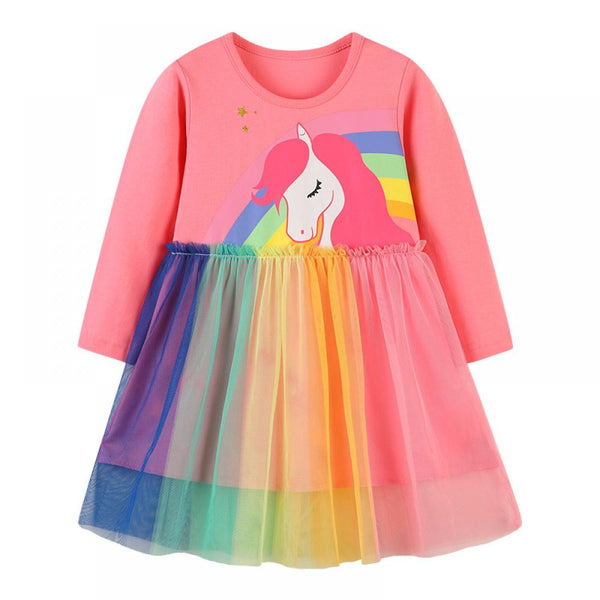 Autumn Toddler Girls Print Dress Wholesale Girls Clothes