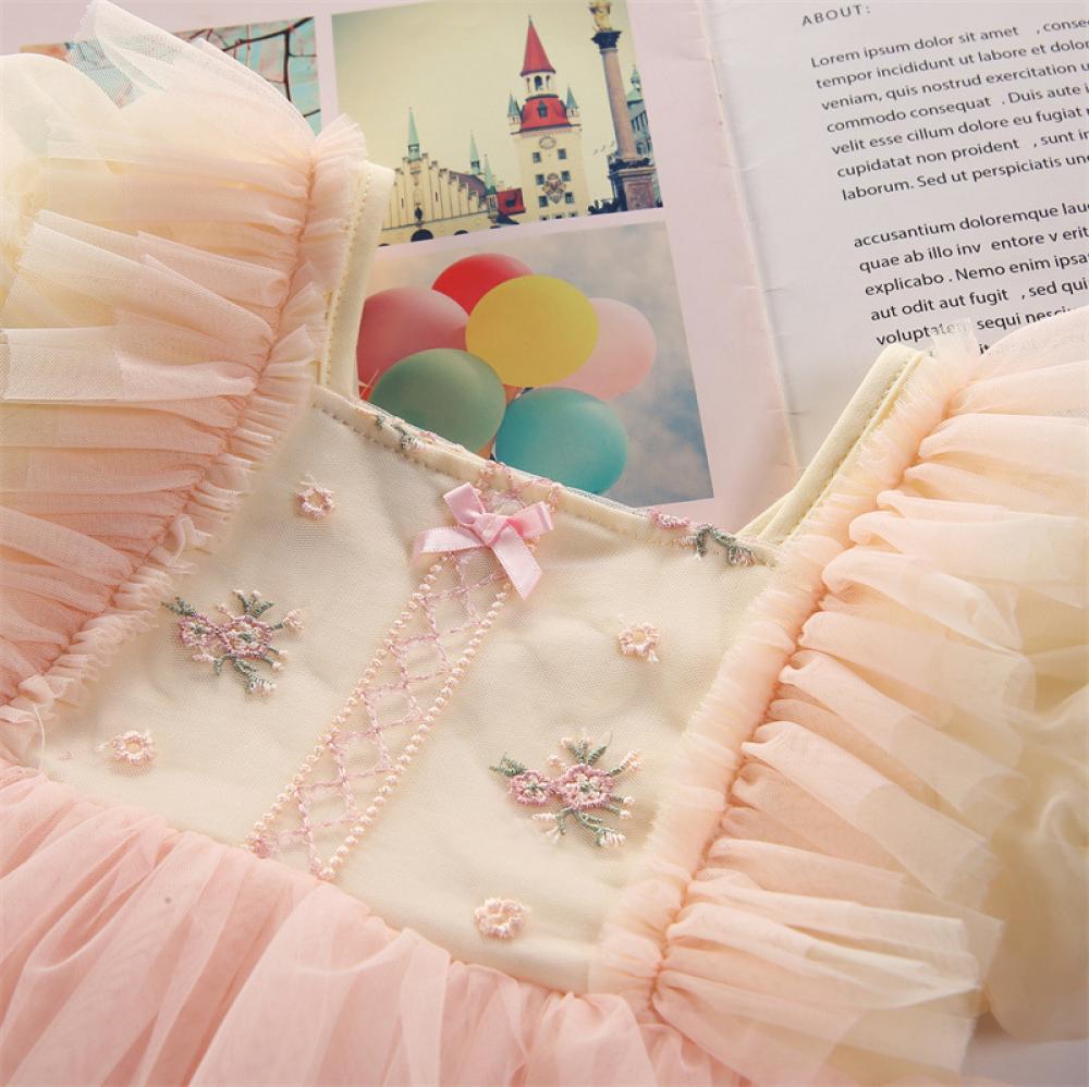 Girls Dress Summer Lace Embroidered Lolita Princess Dress Little Girl Dress Wholesale Girls Clothes