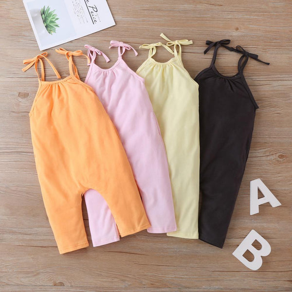 Toddler Popular Girls' Cotton Four-Rope One-Piece Suspenders Wholesale Kids Clothing