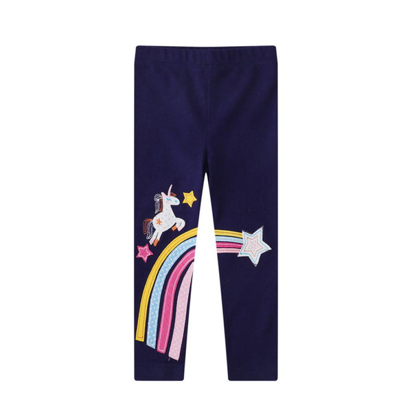 Spring/Summer Leggings Unicorn Embroidered Girls Leggings Wholesale