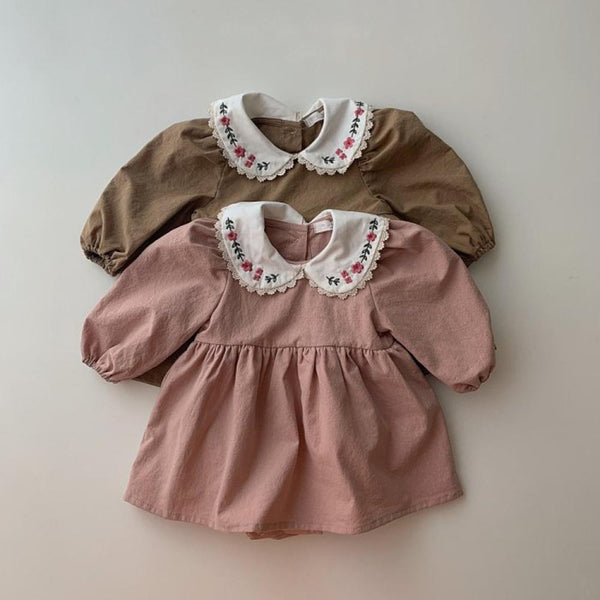 Baby Clothes Autumn Newborn Princess Lapel Bag Fart Romper Wholesale