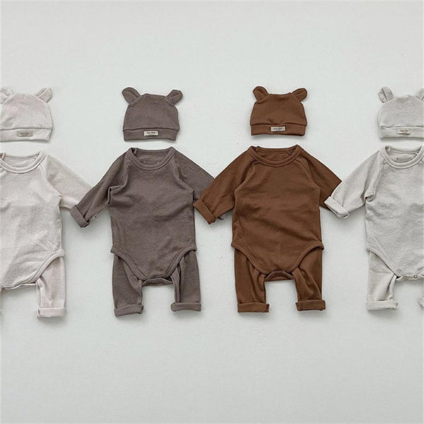 Baby Solid Color Autumn Cotton Loungewear Wholesale Baby Clothes