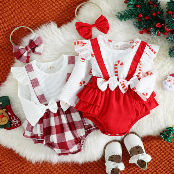 Christmas Long Sleeve Romper Wholesale Baby Clothes
