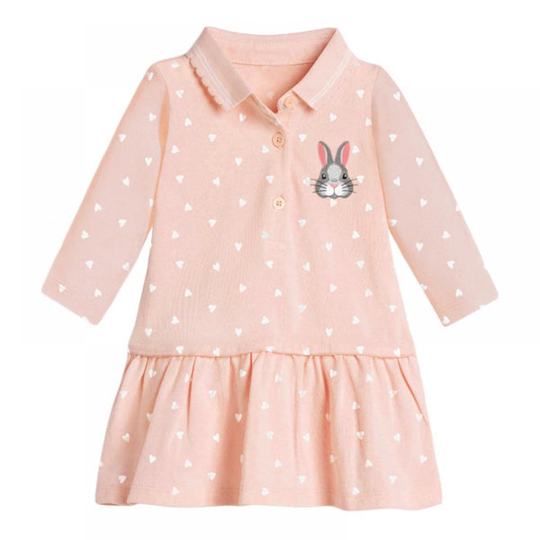 Girls Spring Autumn Rabbit Lapel Dress Wholesale Girl Clothing